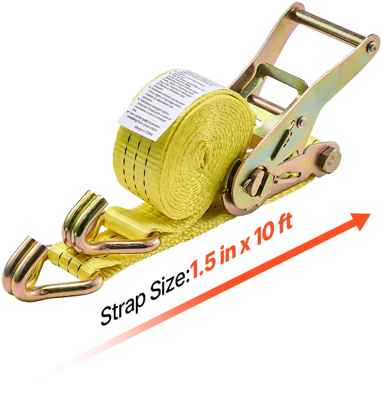 VEVOR Stiprios apsaugos diržai su kabliais 38 mm x 3 m
