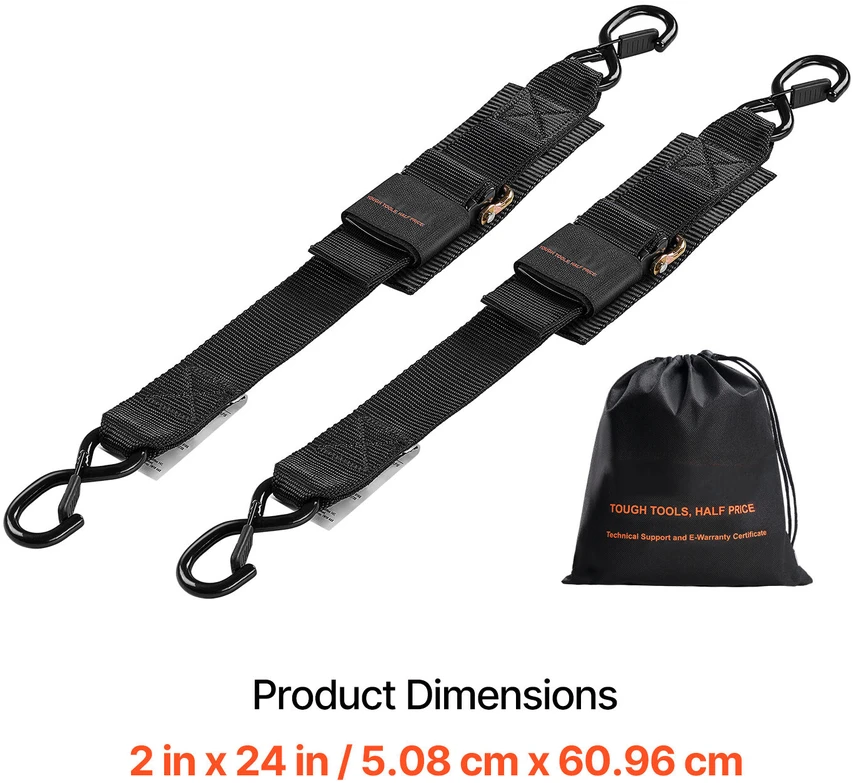 VEVOR Ištraukiamos sagties diržai 5 cm x 60 cm valtims (2 vnt.)