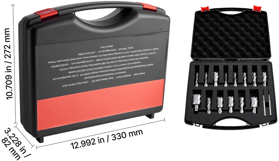 VEVOR Žiedinių grąžtų rinkinys, 16 vnt, magnetinėms grąžtams