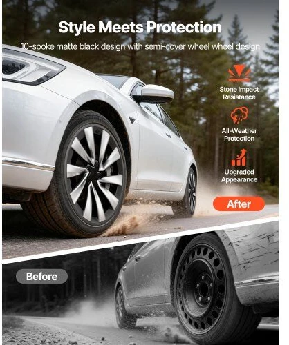 VEVOR Tesla Model Y 2025 ratų gaubtai, 20 cm