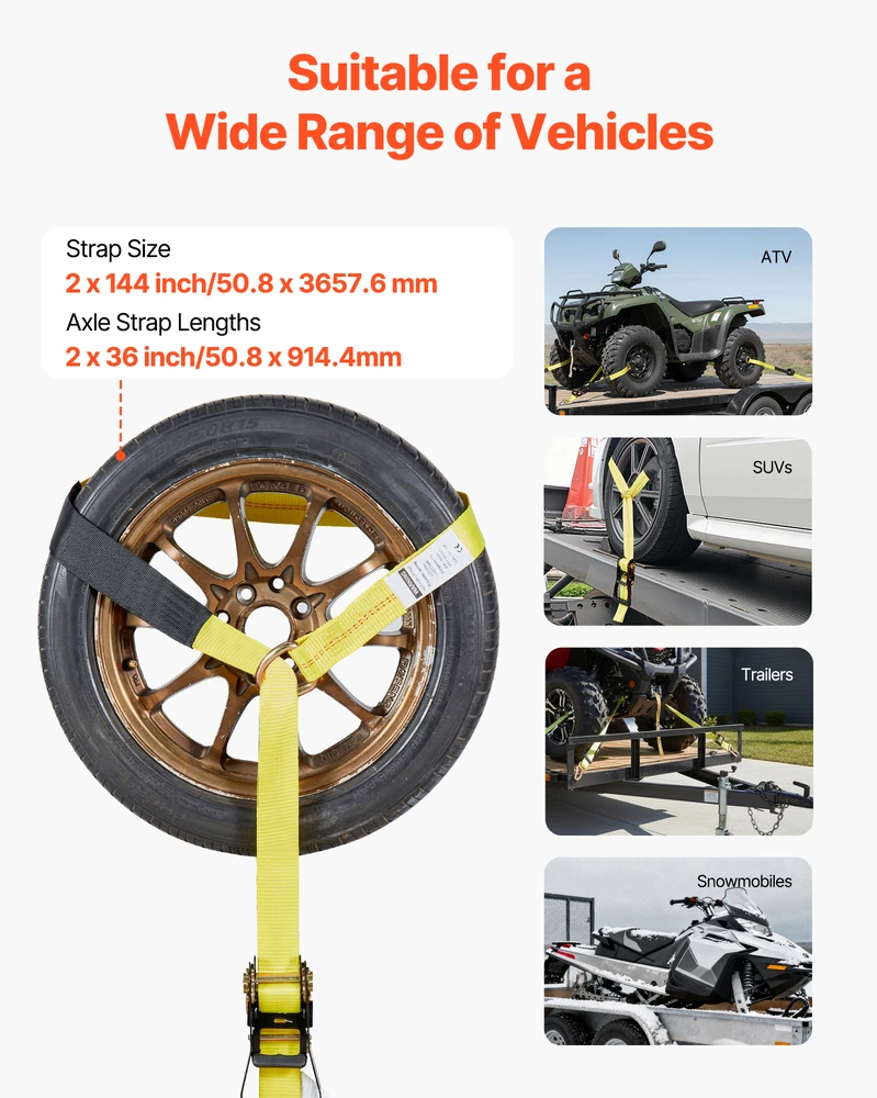 VEVOR Ratų užrakinimo sistema ATV, SUV ir priekaboms
