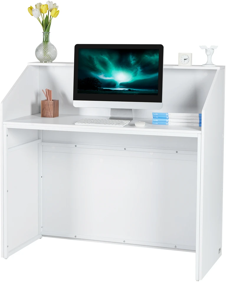 VEVOR recepcijos stalelis baltas 118 cm