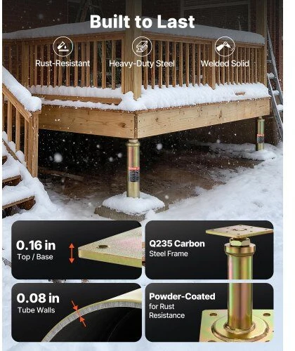 VEVOR 4 dalių reguliuojama grindų atrama 29,5-40,6 cm aukščio