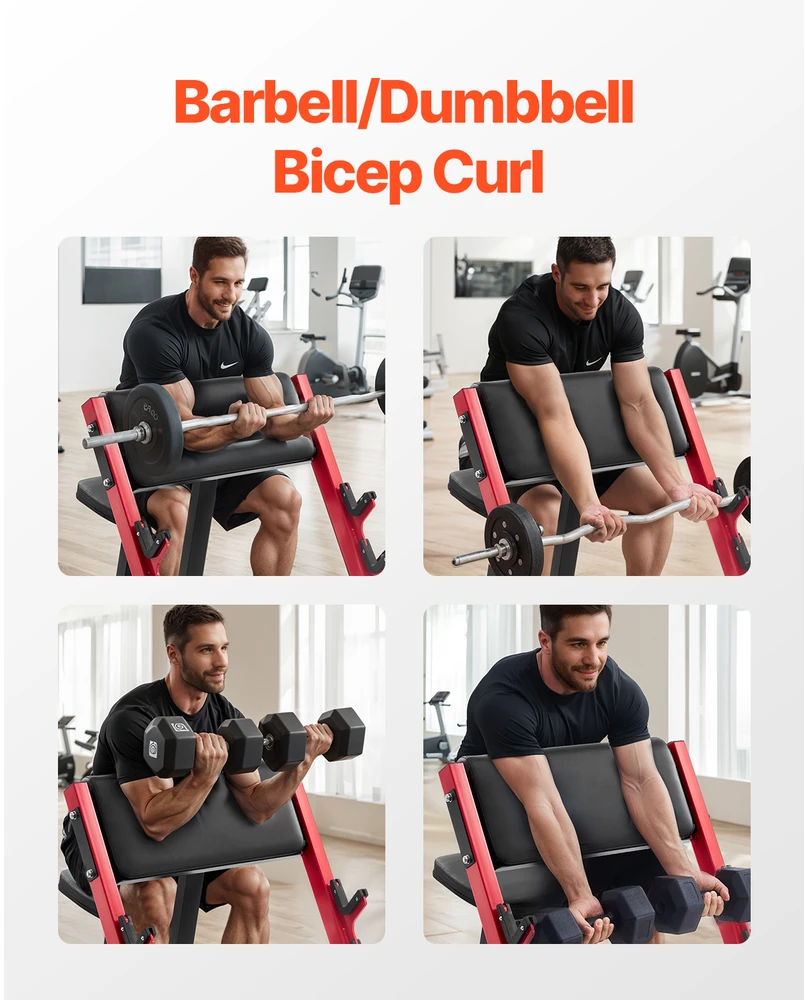 VEVOR Bicepsų suolelis namų sporto salei