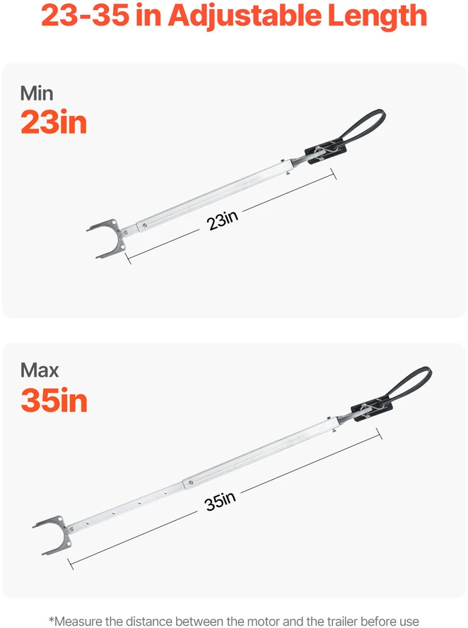 VEVOR Reguliuojamas valtis transom laikiklis 58-89 cm