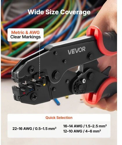 Užspaudimo replės VEVOR HS-30J, 0.5-6 mm²