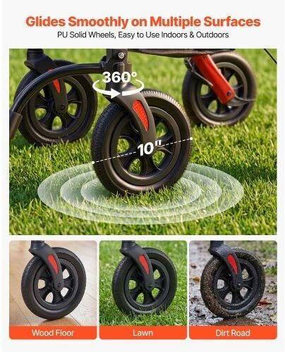 VEVOR 2-in-1 vaikštynė ir kėdutė vyresnio amžiaus žmonėms