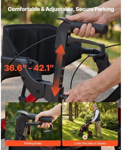 VEVOR 2-in-1 vaikštynė ir kėdutė vyresnio amžiaus žmonėms