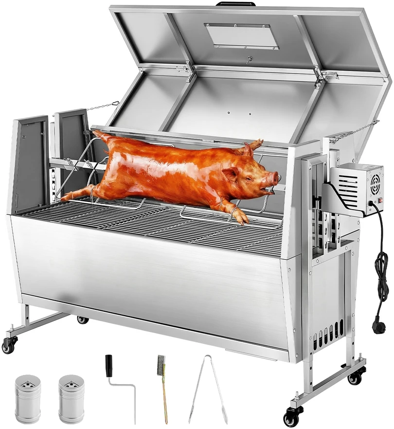 VEVOR Elektrinis lauko grilis su iešmu iki 60 kg