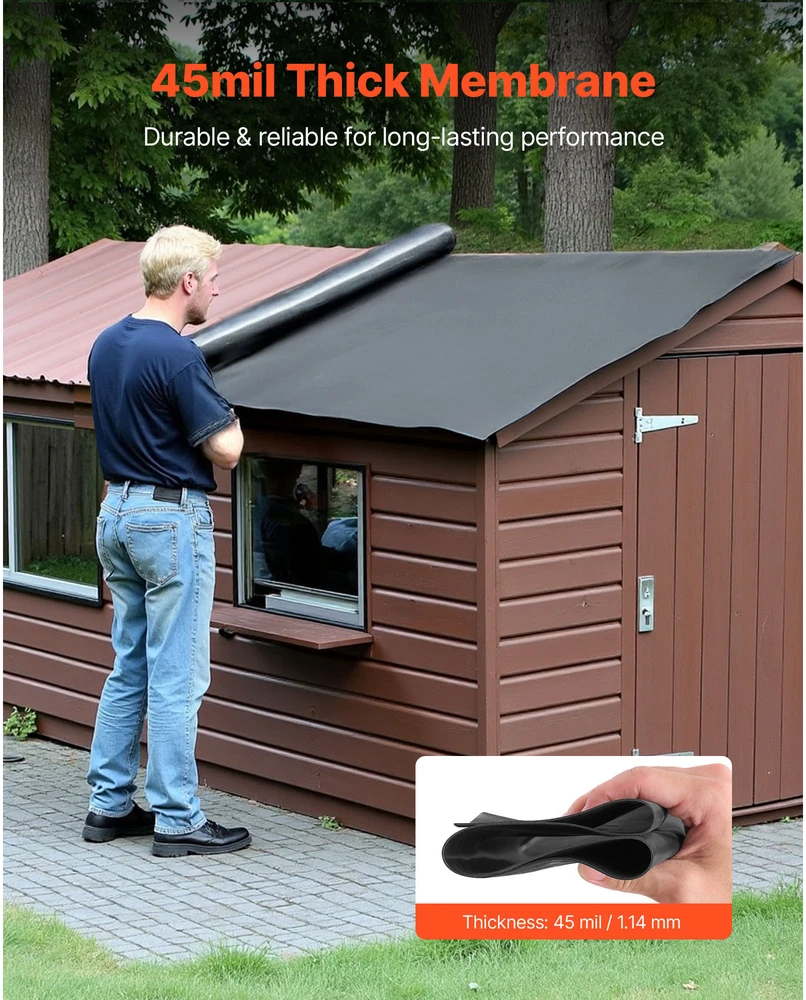 VEVOR EPDM gumos danga 4.5 m x 6.1 m