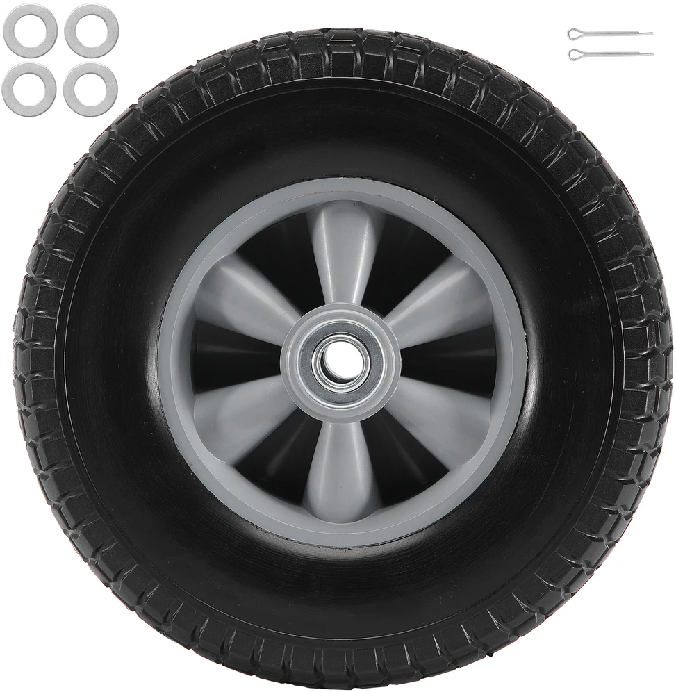 VEVOR Standžios PU padangos 10" vežimėliams, 2 vnt.