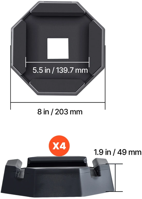 VEVOR Automobilių išlyginimo pagalvės 5000 lb 4 vnt.
