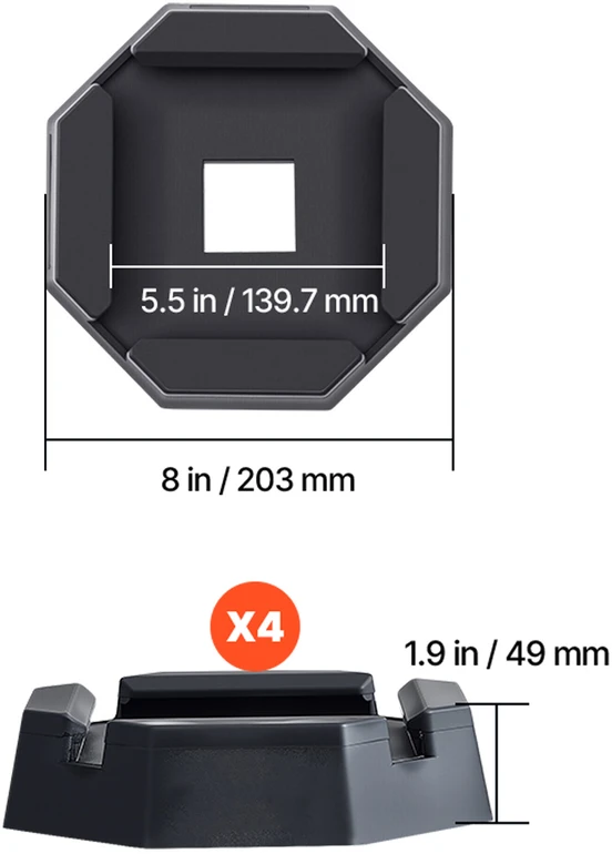 VEVOR Automobilių išlyginimo pagalvės 5000 lb 4 vnt.