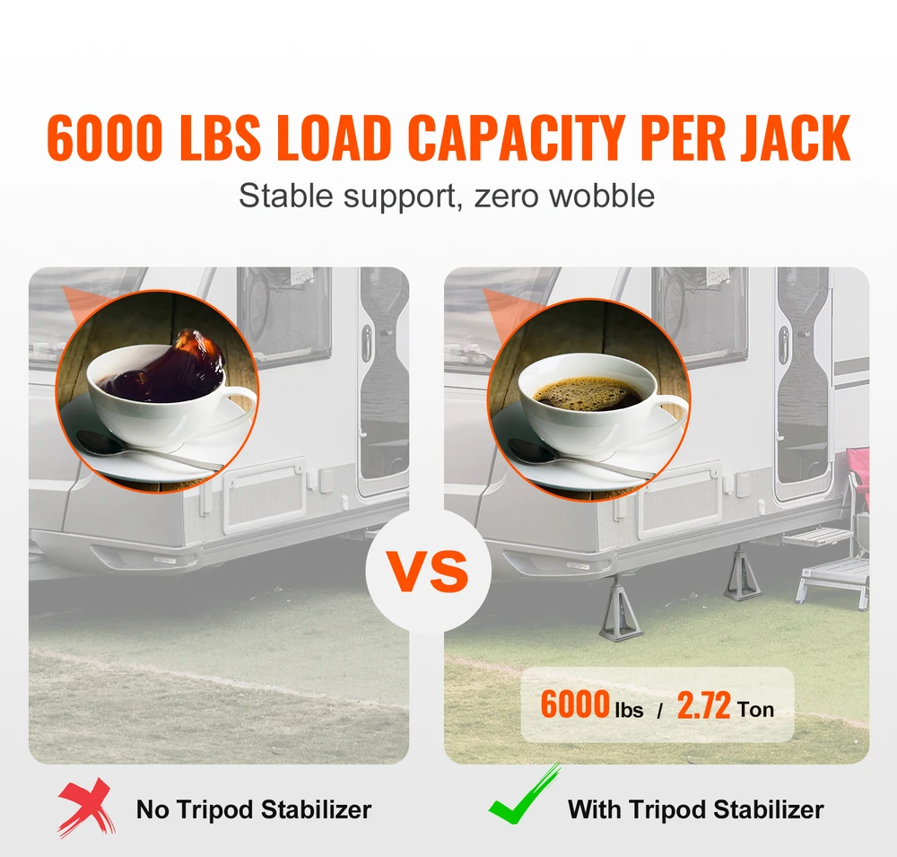 VEVOR RV stabilizavimo domkratai, 4 vnt aliuminio