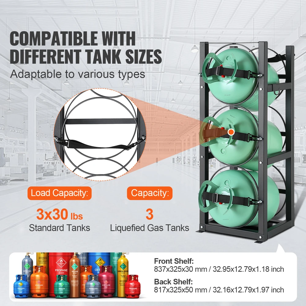 VEVOR Refrigerantų bakų laikiklis su 3 bakeliais