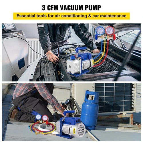 VEVOR Šaldymo agento vakuuminio siurblio komplektas 84 L/min