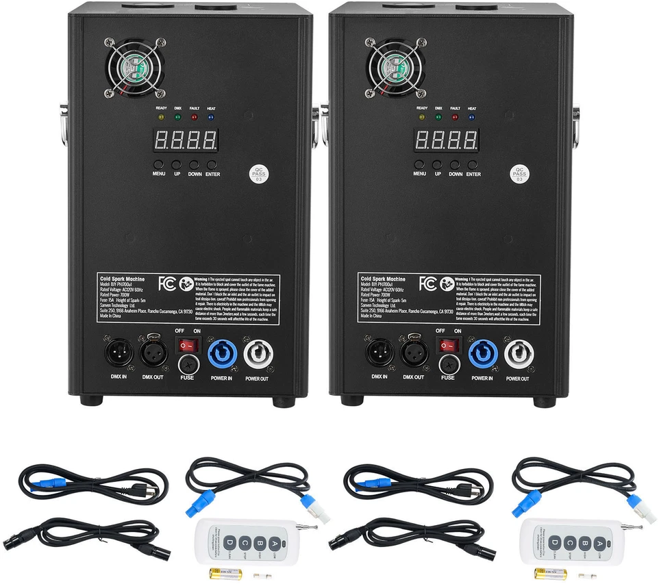 VEVOR Šalto žiežirbų fejerverkų mašina x2 700W 2-5m renginiams