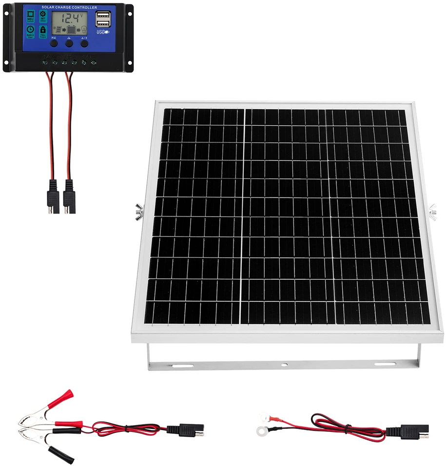 VEVOR 25W 12V saulės baterijos įkroviklis