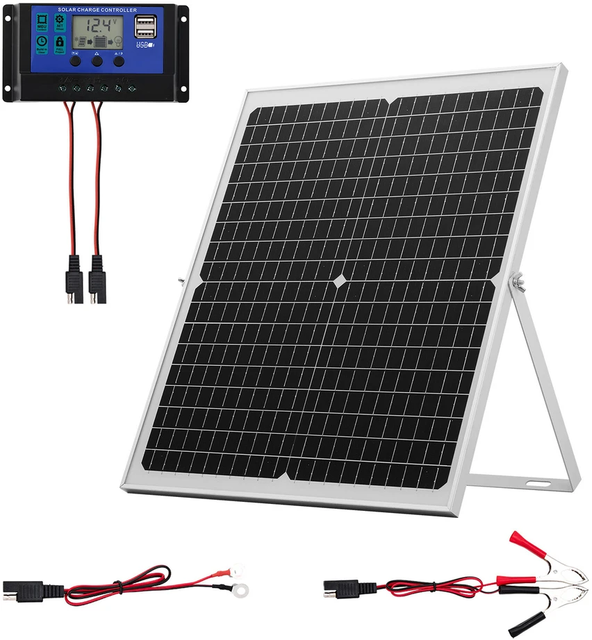 VEVOR 12V saulės baterijų įkroviklis 30W