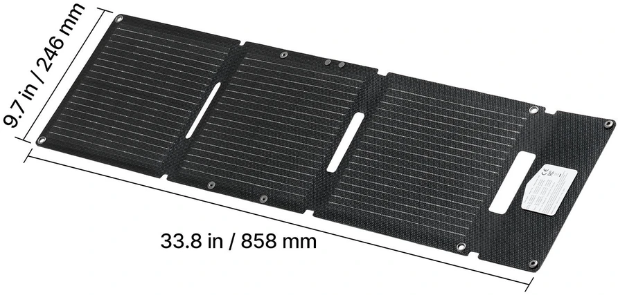 VEVOR Sulankstomas 30W saulės kolektorius, USB ir Type-C