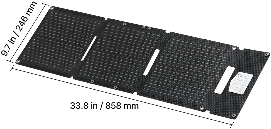 VEVOR Sulankstomas 30W saulės kolektorius, USB ir Type-C