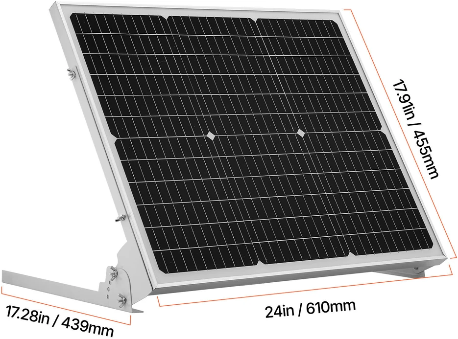 VEVOR 50W 12V saulės baterijos įkroviklis