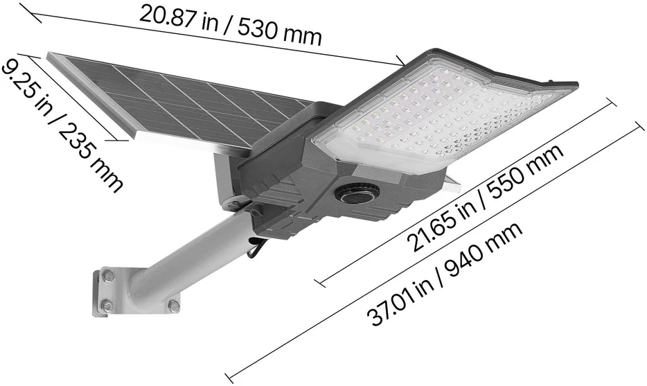 VEVOR lauko saulės gatvės šviestuvas 12000W