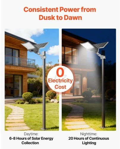 VEVOR lauko saulės gatvės šviestuvas 12000W