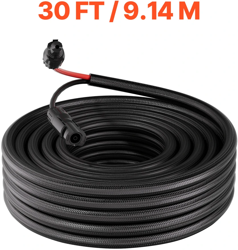 VEVOR 9,14 m saulės baterijos prailginimo kabelis 10 AWG