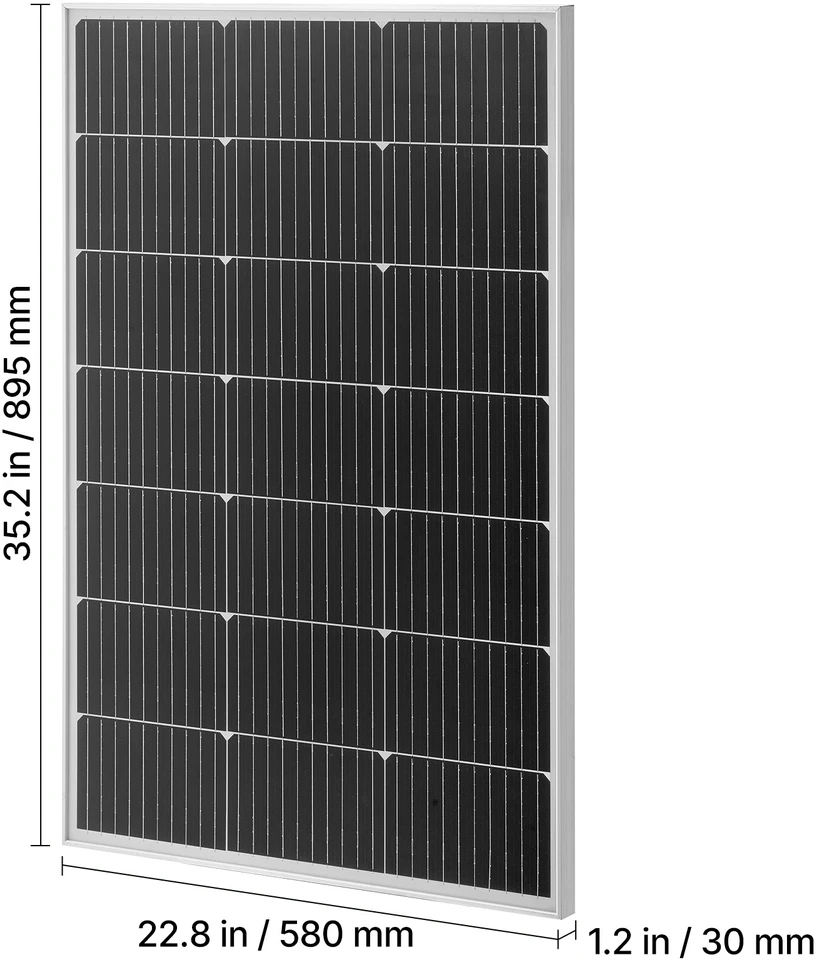 VEVOR 100W monokristalinis saulės modulis