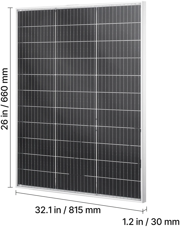 VEVOR 2 vnt. 100W bifacialiniai saulės moduliai