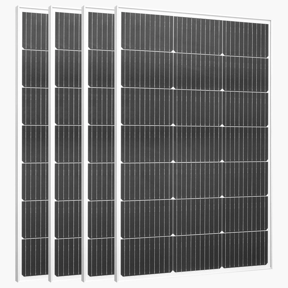 VEVOR 4 vnt. 100W monokristaliniai saulės moduliai
