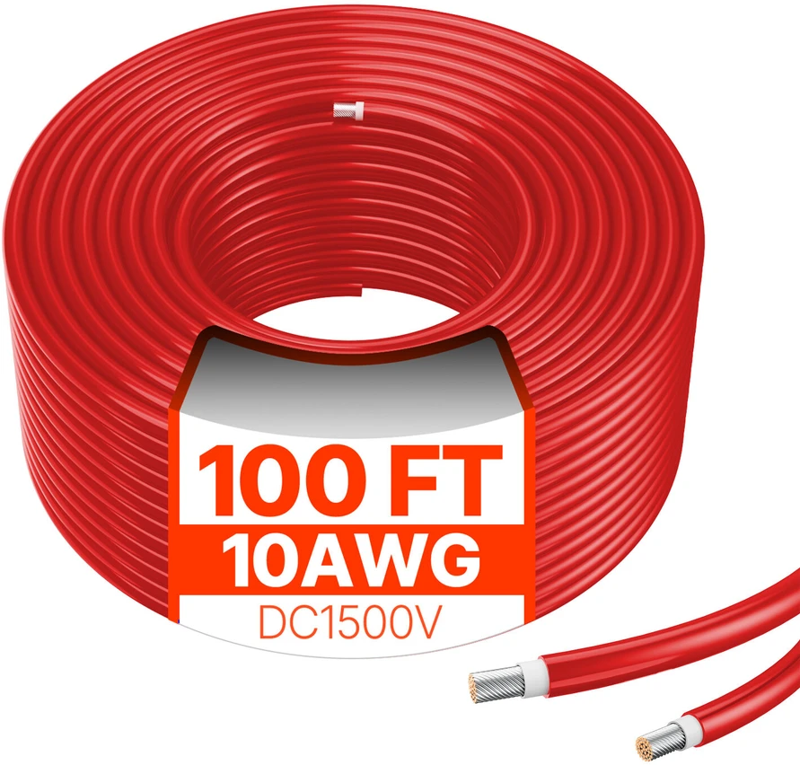VEVOR 30,48 m saulės kolektoriaus kabelis 10AWG