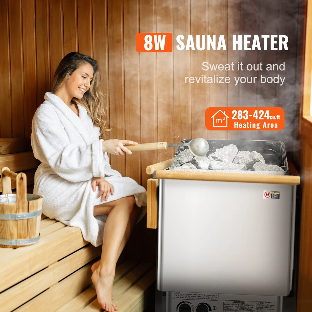 VEVOR 8 kW elektrinė sauna su įmontuotu valdymu