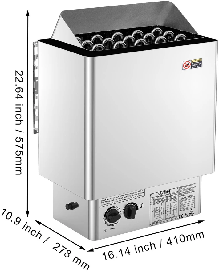 VEVOR 8 kW elektrinė sauna su įmontuotu valdymu