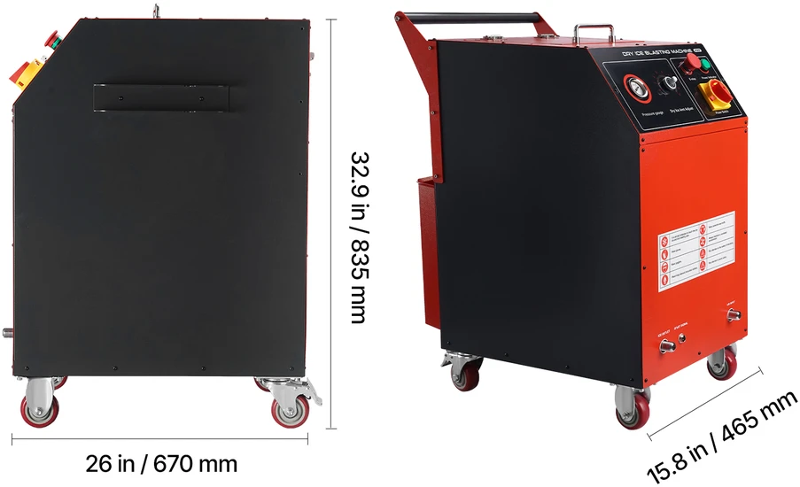 VEVOR Sauso ledo valymo mašina 7,5kg talpos