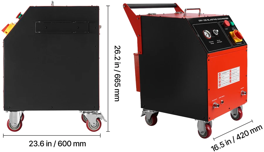 VEVOR Sauso ledo valymo įrenginys, 5kg talpa