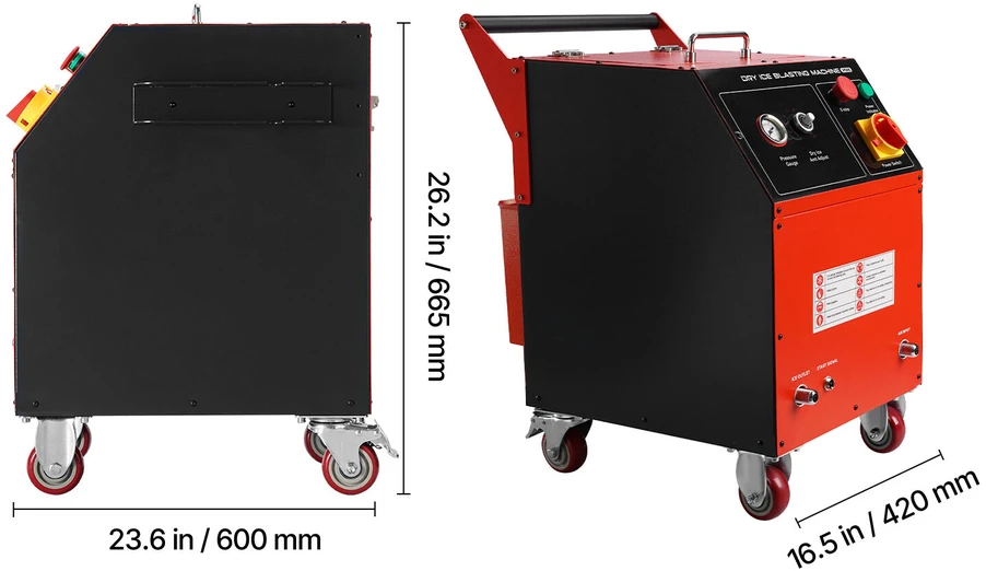 VEVOR Sauso ledo valymo įrenginys, 5kg talpa