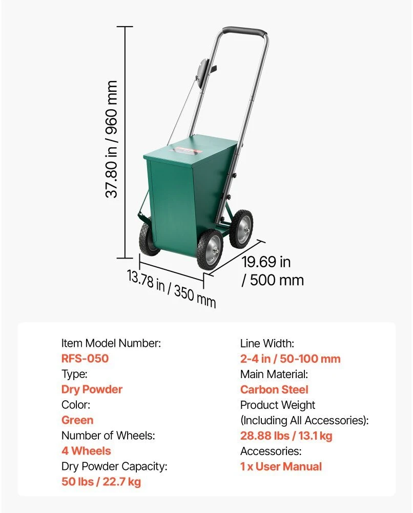 VEVOR Plieninis sausų linijų žymeklis 22,7kg
