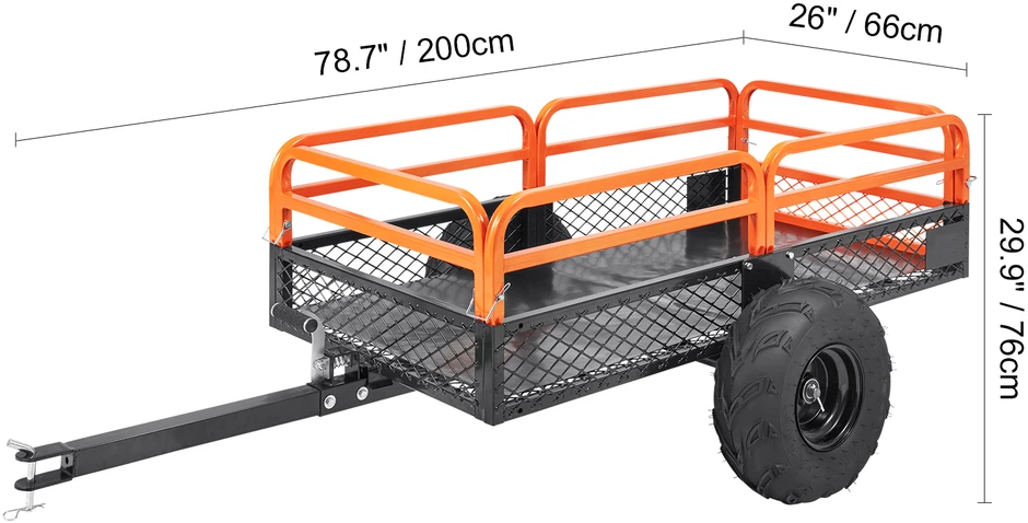VEVOR Plieninė priekaba ATV transportui, iki 680 kg