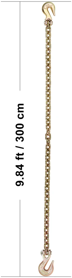 VEVOR Grandinės G80 su kabliais 8mm 3,16m 2 vnt 2,22T