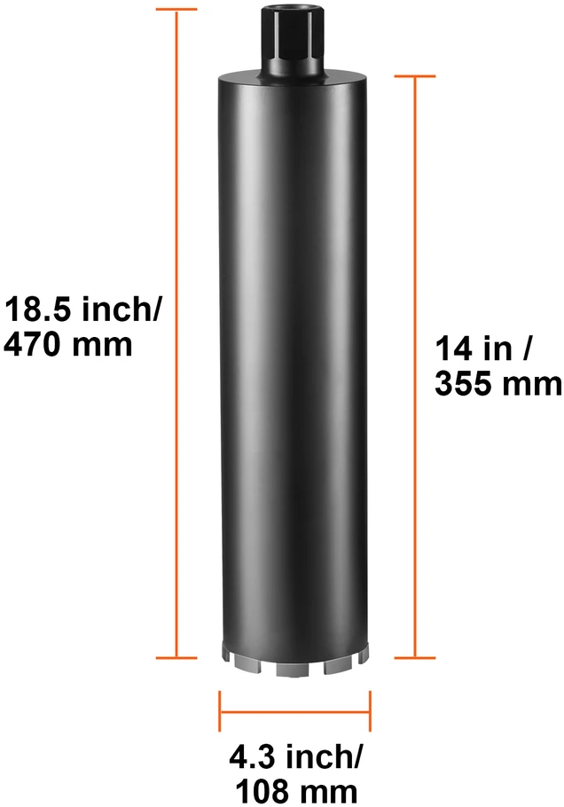 VEVOR 4,25 cm deimantinis grąžtas betonui