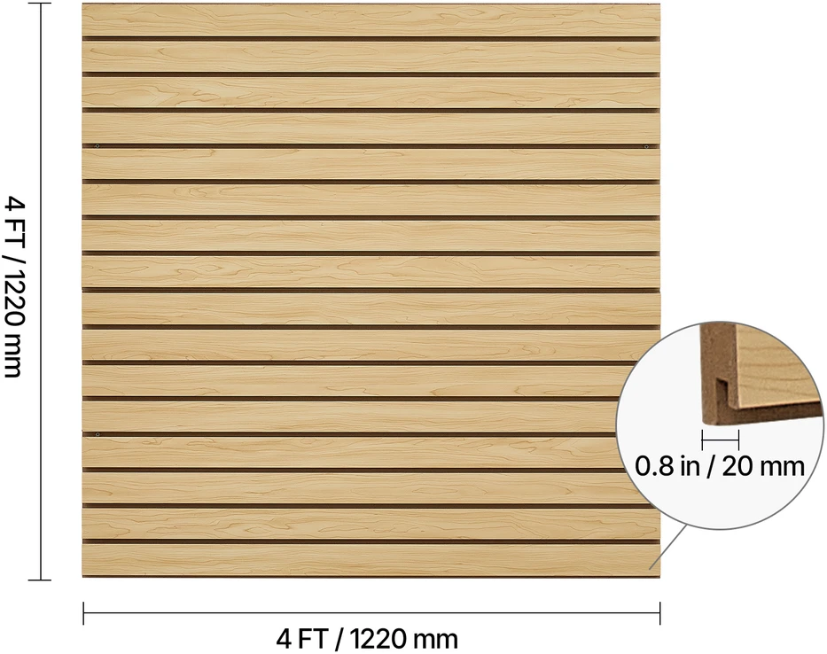 VEVOR 4 x 4 pėdų MDF plokštės slatvualas