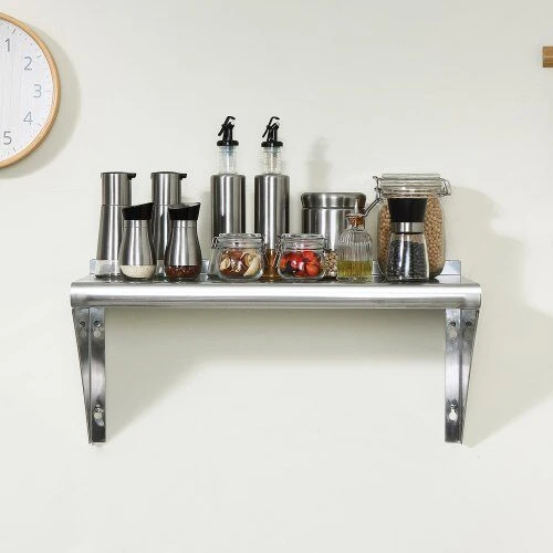 VEVOR 91 cm x 30 cm nerūdijančio plieno lentyna
