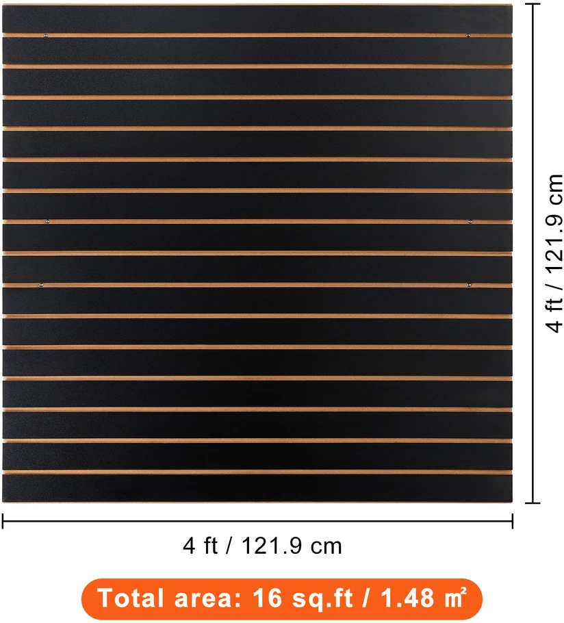 VEVOR juodos lentjuostės panelės garažui 122 x 61 cm