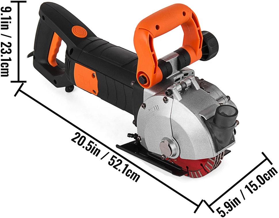 VEVOR 42 mm elektrinė sienų freza griovių pjovimo mašina 4800 W