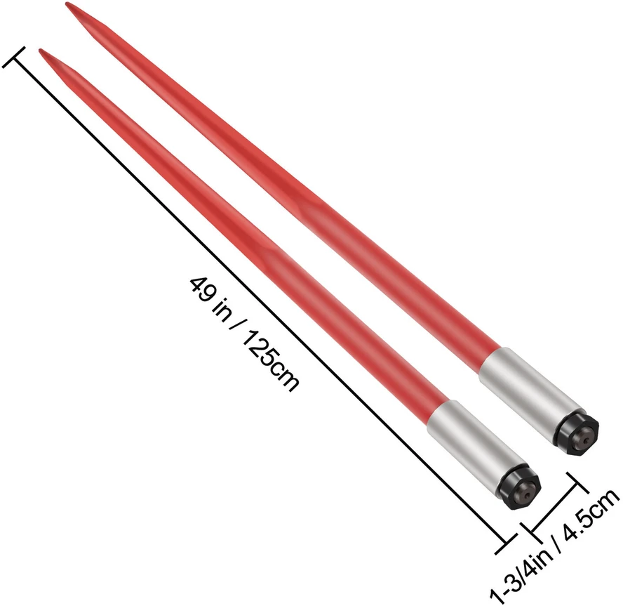 VEVOR Šienų smaigai su tvirtinimu traktoriams 125 cm