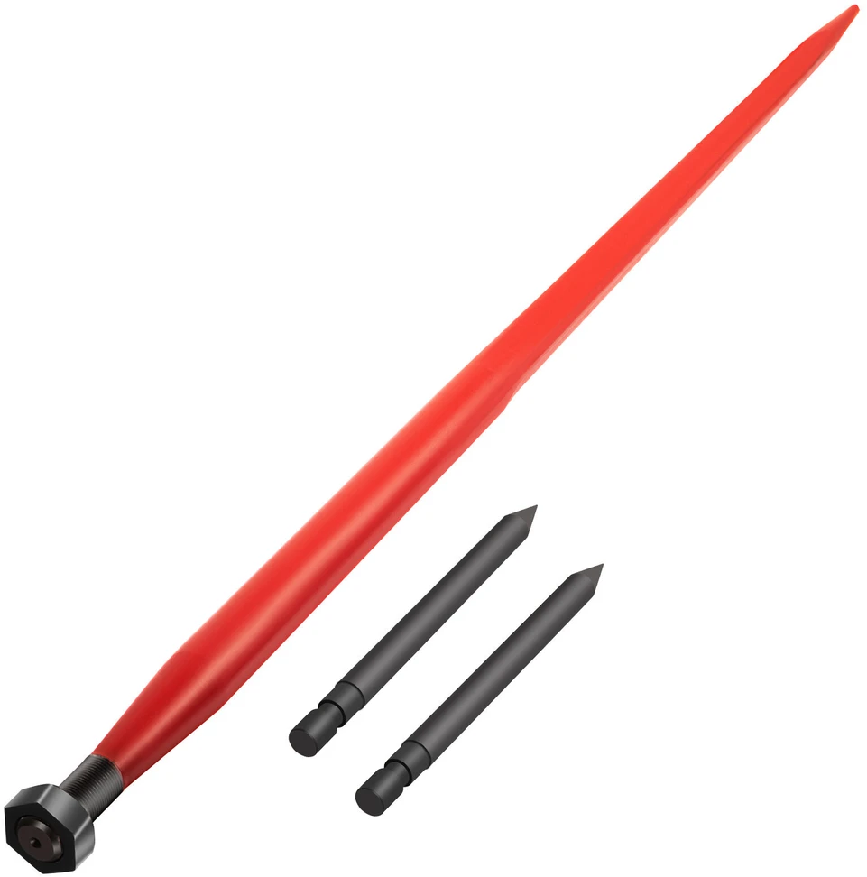 VEVOR Šieninis iešmas 124.5 cm traktoriui, 1361 kg, šakių iešmas rulonams su stabilizatoriais, tvirtas šieno rulonų perkėlėjas, rulonų šakės su 2 stabilizatoriais