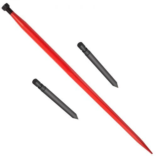 VEVOR Šieninis iešmas 124.5 cm traktoriui, 1361 kg, šakių iešmas rulonams su stabilizatoriais, tvirtas šieno rulonų perkėlėjas, rulonų šakės su 2 stabilizatoriais