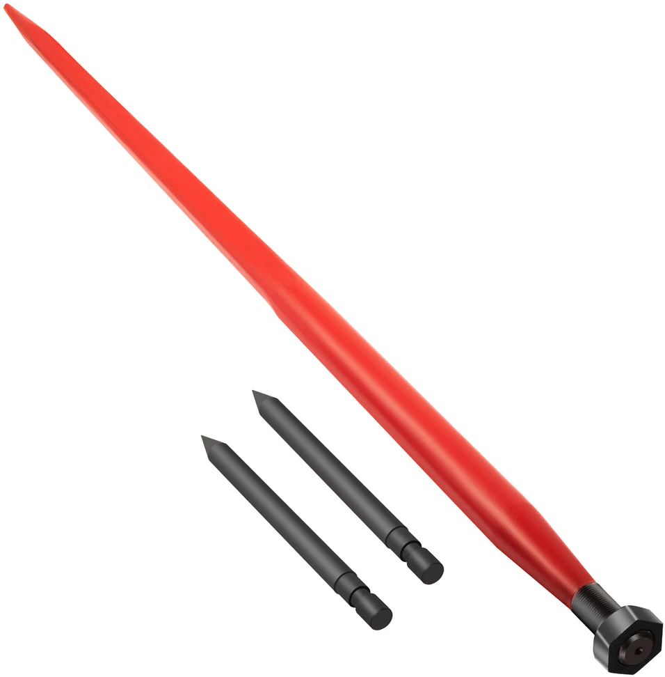 VEVOR Šieninis iešmas 124.5 cm traktoriui, 1361 kg, šakių iešmas rulonams su stabilizatoriais, tvirtas šieno rulonų perkėlėjas, rulonų šakės su 2 stabilizatoriais
